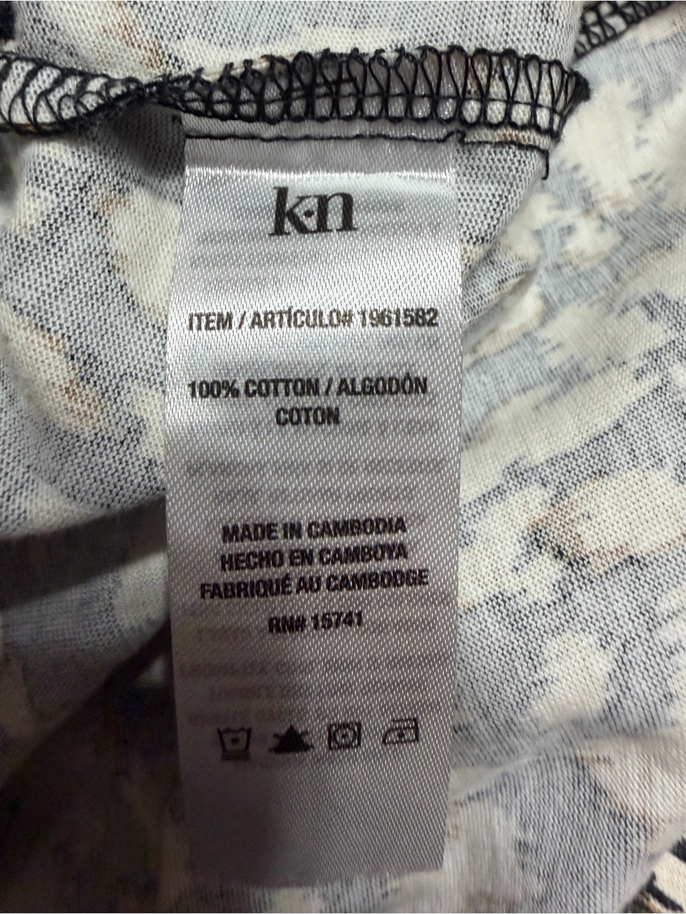 Karen Neuburger Women’s L 2 Piece Pajama Set 100% Cotton Black Print NWOT - Picture 8 of 10
